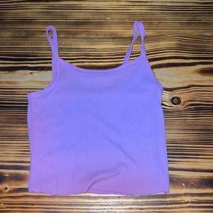 purple cropped tank top